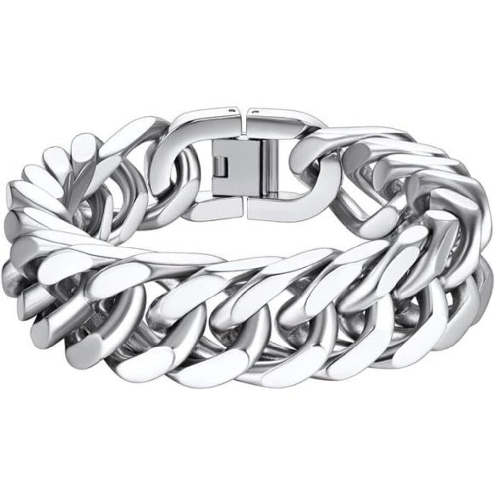 Richsteel Bracelets for Men Cuban Link Chain Bracelets Gift for Friends